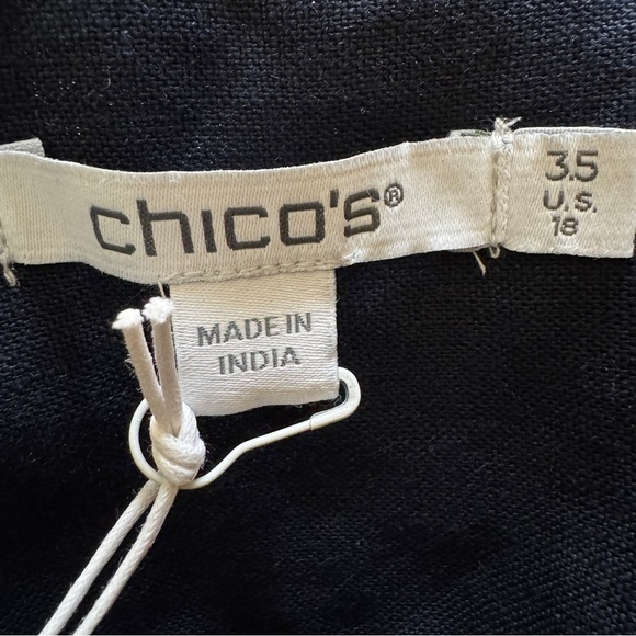 NWT Chico's Linen Classic Navy Sundress Size 18 - Picture 3 of 8